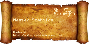 Mester Szabolcs névjegykártya